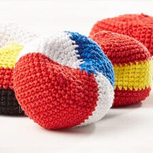 X-Hæklede hacky sacks