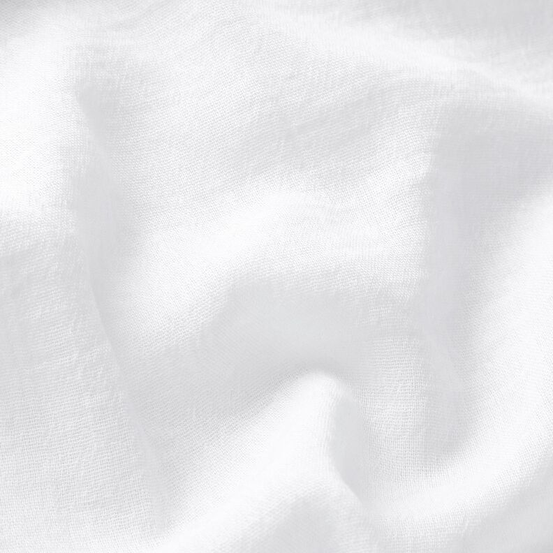 Crepe stof Bomuld – hvid,  image number 2