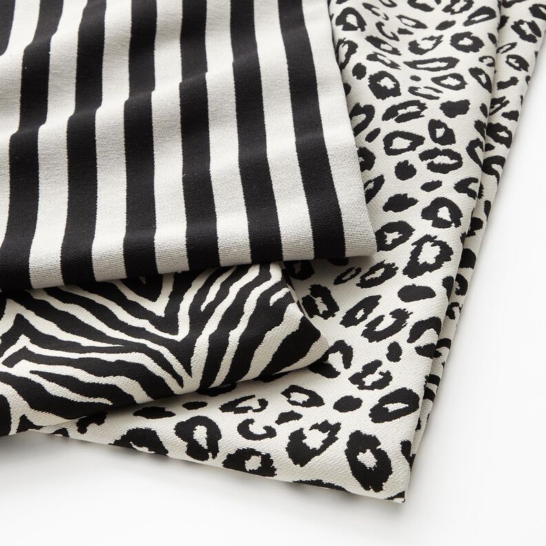 Dekorationsstof Jacquard Zebra – elfenben/sort,  image number 5