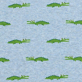 Alpefleece fræk krokodille Melange – lys jeans-blå, 