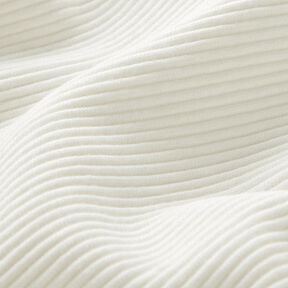 Ribjersey Ottoman, ensfarvet – hvid | Reststykke 100cm, 