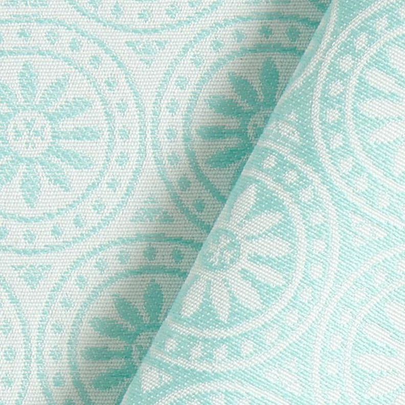 Outdoorstof Jacquard Cirkel-ornamenter – mint/uldhvid,  image number 4