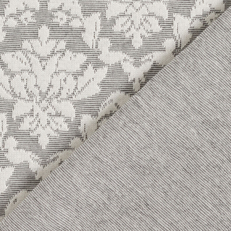 jacquard jersey ornamenter – lysegrå/hvid,  image number 5