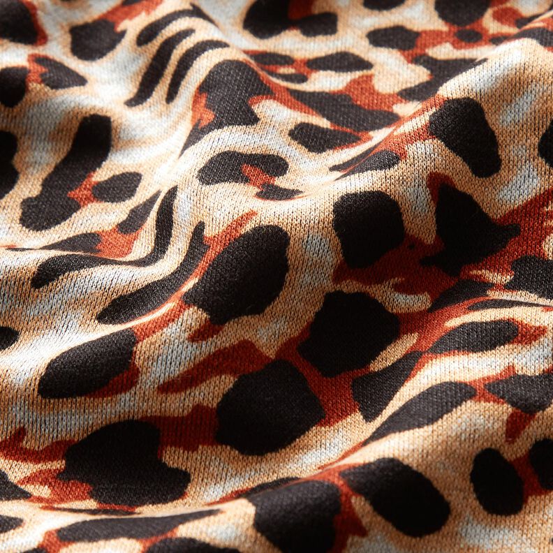 Viskosejersey lille leopardprint – terracotta/apricot,  image number 2