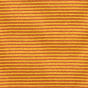 Ribvævet, rørformet stof smalle cirkler – terracotta/gul, 
