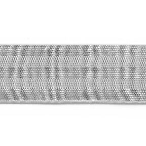Stribet elastikbånd [40 mm] – lysegrå/sølv, 