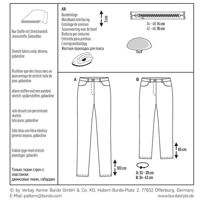 Bukser / Jeans / 3/4 Hose, Burda 6534,  image number 7