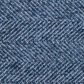 Frakkestof uldblanding zigzag – marineblå, 