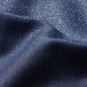 Chambray fine glitterstriber – marineblå, 