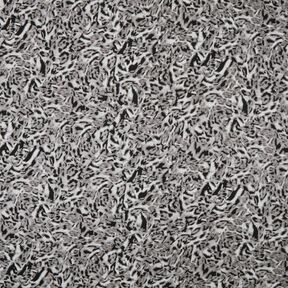 Viskosejersey abstrakt leoprint – sølvgrå/sort, 