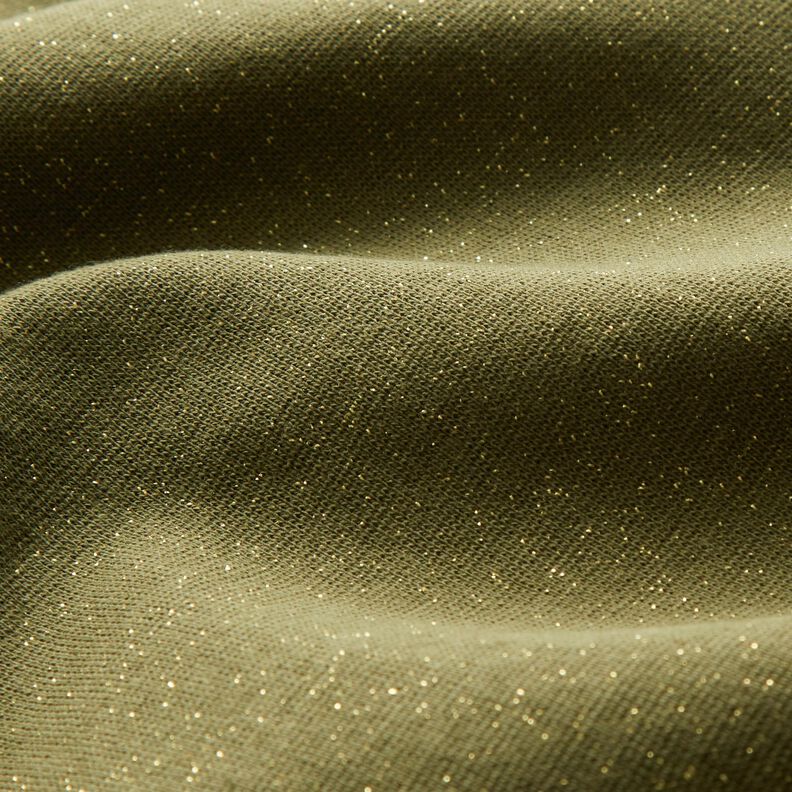 Glitter-linning, slangevare stof – olivengrøn/gold metallic,  image number 2