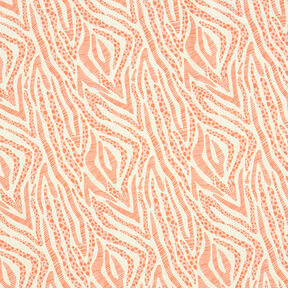 GOTS French Terry Sommersweat Zebra | Tula – lysebeige/orange, 