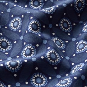 Bomuldsjersey Azulejos stor – marineblå/blågrå, 