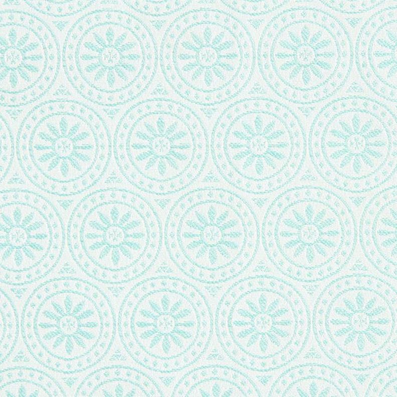 Outdoorstof Jacquard Cirkel-ornamenter – mint/uldhvid,  image number 1