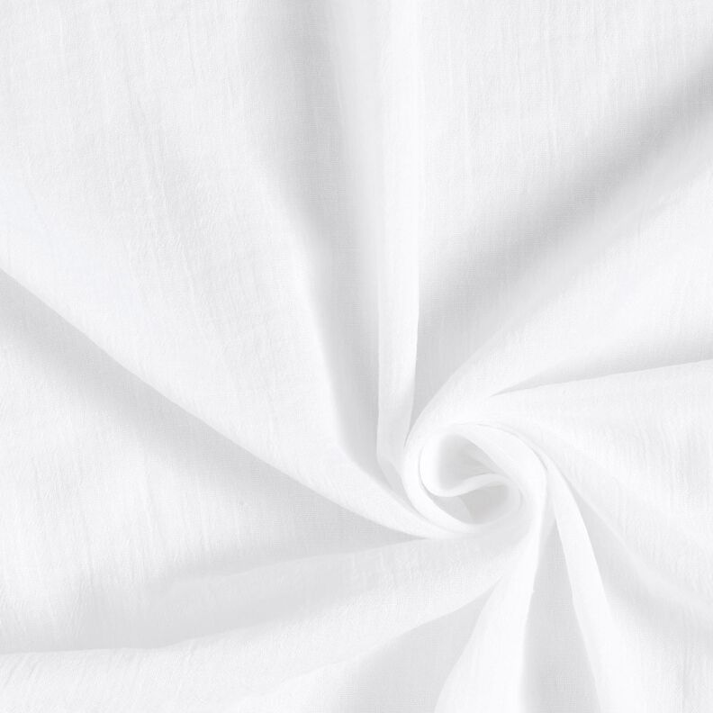 Crepe stof Bomuld – hvid,  image number 1