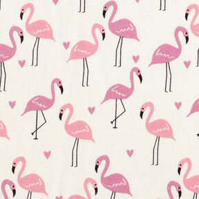Alpefleece forelskede flamingoer – uldhvid, 