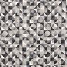 Dekorationsstof Halvpanama diamantmønster retro – grå/sort,  thumbnail number 1