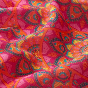 Viskose-voile Mandala – purpur/orange, 