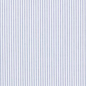 Bomuldspoplin Striber, garnfarvet – jeansblå/hvid, 