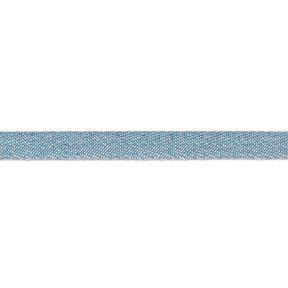 Vævet bånd Metallisk [9 mm] – strålende blå/sølv metallic, 