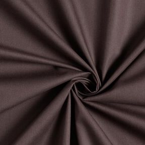 Bomuldspoplin Ensfarvet – mørkebrun, 