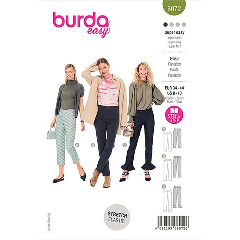 Bukser, Burda 6072 | 34-44,  image number 1