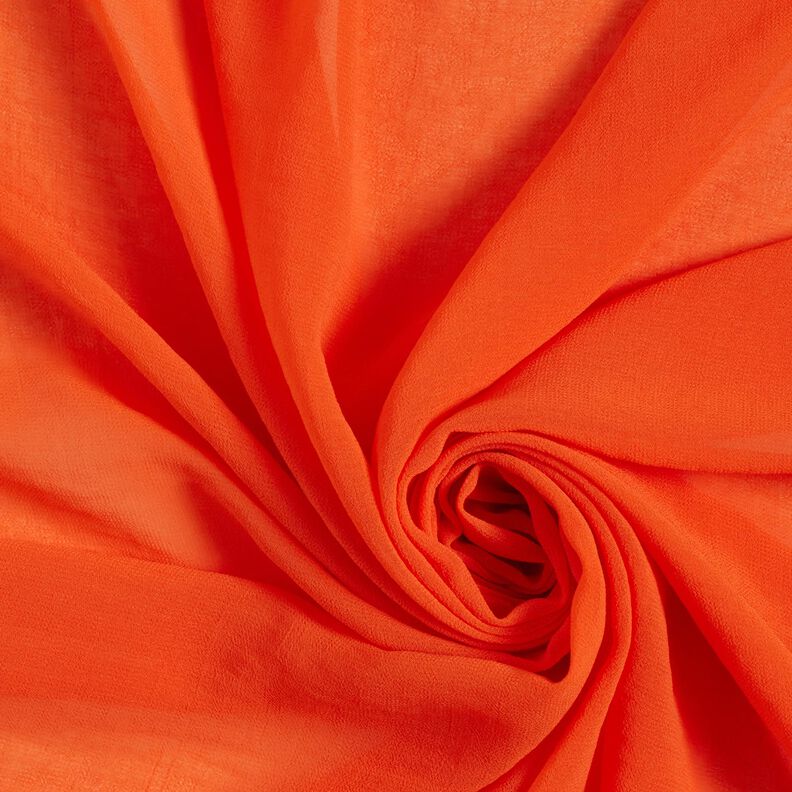 Crêpe Chiffon Ensfarvet – orange,  image number 1