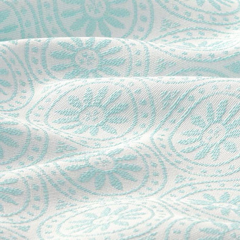 Outdoorstof Jacquard Cirkel-ornamenter – mint/uldhvid,  image number 2