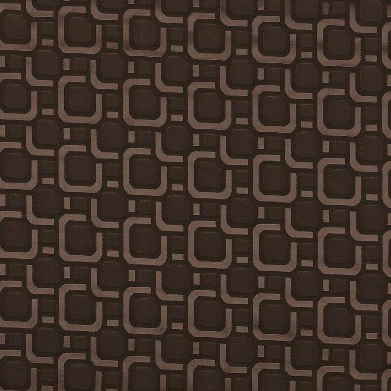 Forstof Jacquard retromønster – mørkebrun,  image number 1