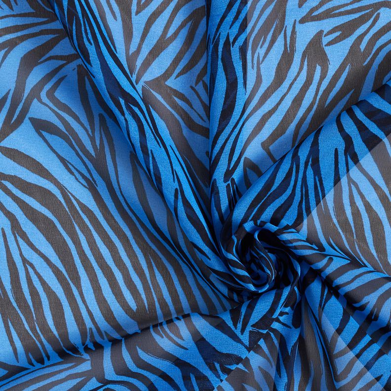 Chiffon zebrastriber – blå/sort,  image number 3