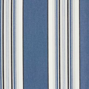 Markisestof brede og smalle striber – jeansblå/hvid, 
