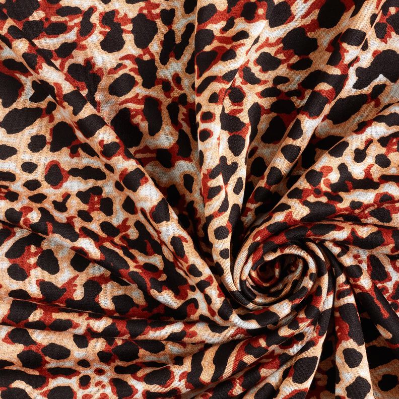 Viskosejersey lille leopardprint – terracotta/apricot,  image number 3