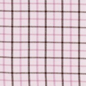 Bomuld skjortestof ternet mønster – rosé/pastelviolet, 