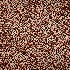 Viskosejersey lille leopardprint – terracotta/apricot, 