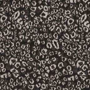 strikjacquard med abstrakt leopardmønster – sort/tågegrå, 
