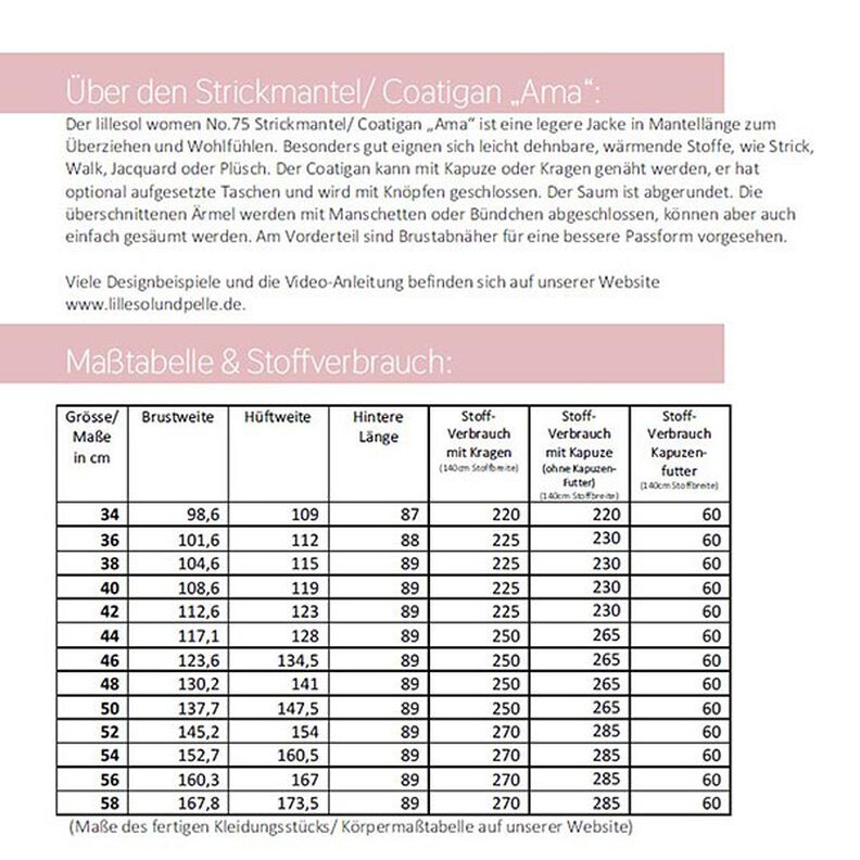 Strickmantel / Coatigan Ama | Lillesol & Pelle No. 75 | 34-58,  image number 9