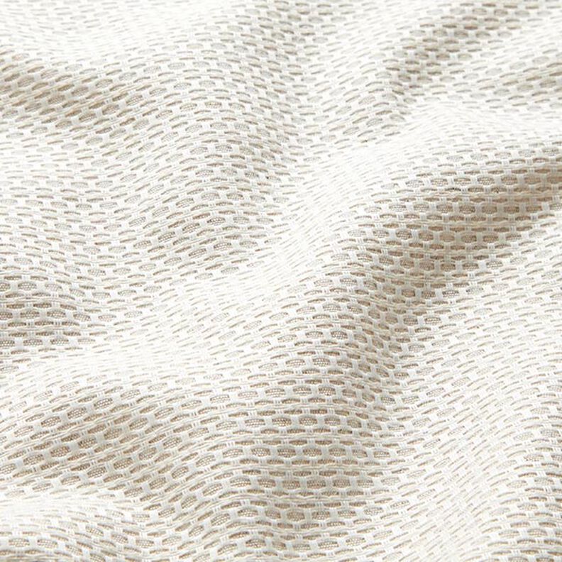 Dekorationsstof Jacquard små bikuber – lysebeige,  image number 2