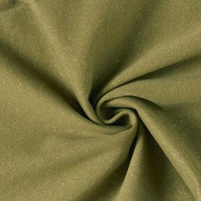 Glitter-linning, slangevare stof med lurex – olivengrøn/gold metallic, 