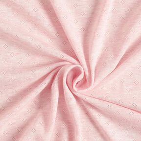 Finstrikjersey med hulmønster Melange – lys rosa, 