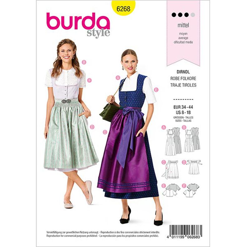 Dirndl, Burda 6268 | 34-44,  image number 1