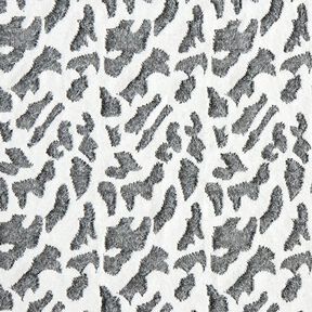 Strikjacquard abstrakt leopardmønster – hvid, 