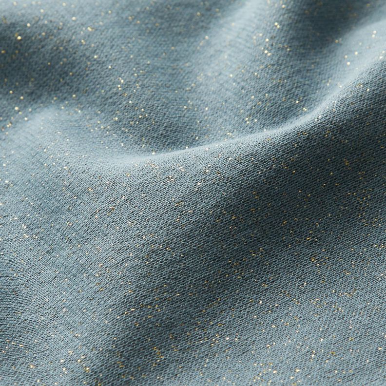 Glitter-linning, slangevare stof – strålende blå/gold metallic,  image number 2