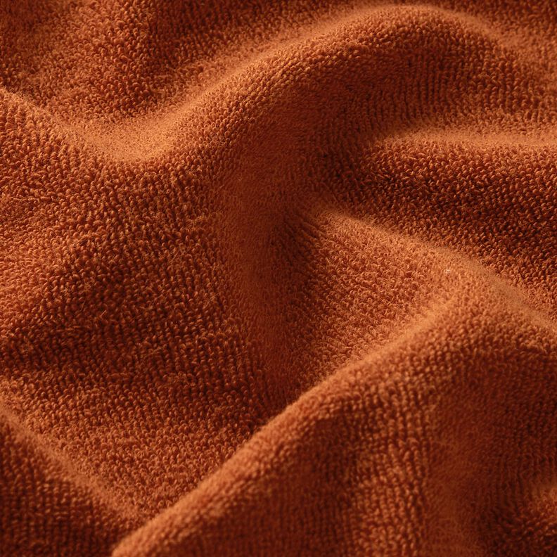 Frottéstof Stretch Ensfarvet – terracotta,  image number 2