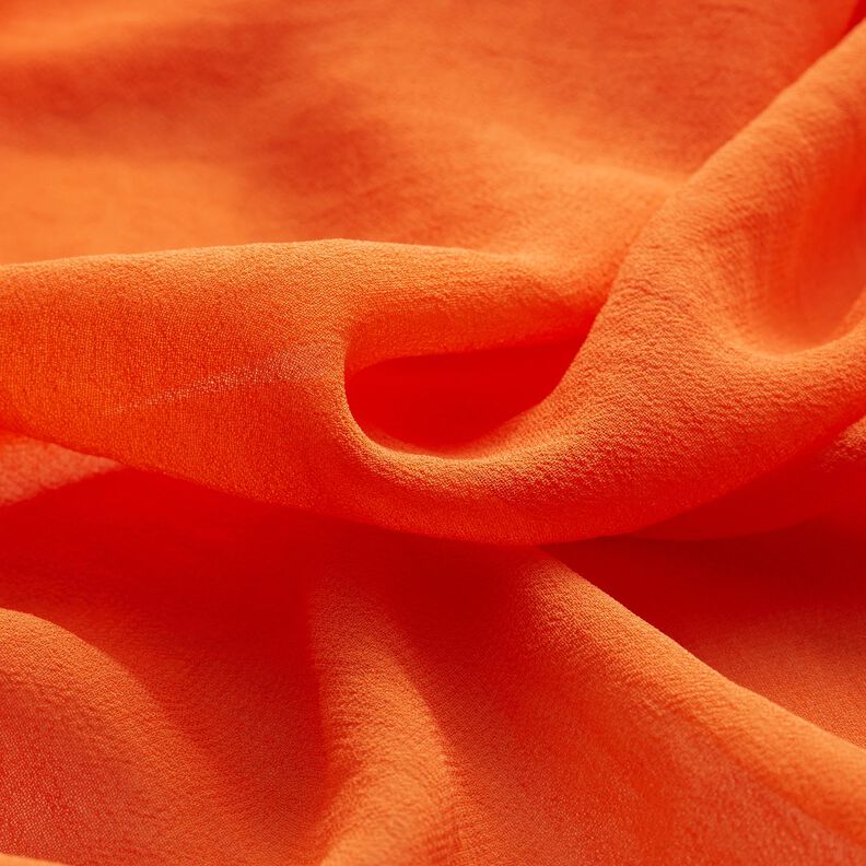 Crêpe Chiffon Ensfarvet – orange,  image number 2