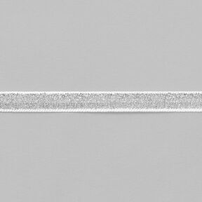 Fløjlsbånd Metallisk [10 mm] – sølv metallic, 