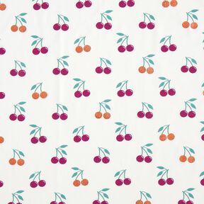 Bomuldsjersey glitter-kirsebær | by Poppy – uldhvid, 