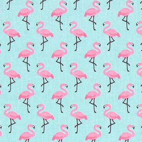 Cretonne Flamingo 3 – azur, 