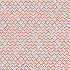 Bomuldsstof Cretonne Etno-zigzag – terracotta, 