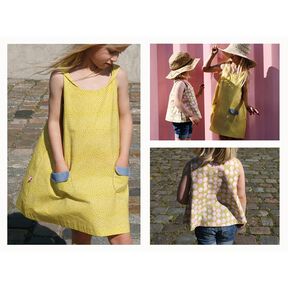 ROSA - kjole og top med snoede stropper og lommer, Studio Schnittreif | 74 - 140, 