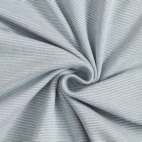 Ribvævet, rørformet stof smalle cirkler – jeansblå/uldhvid, 